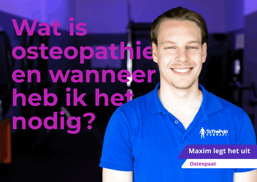 Osteopaat Maxim van ToThePoint Therapie legt uit wat osteopathie is en wanneer een behandeling passend kan zijn.